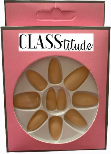 Set 12 Nude Matt Falsche Nagelspitzen Selbstklebende Press-On