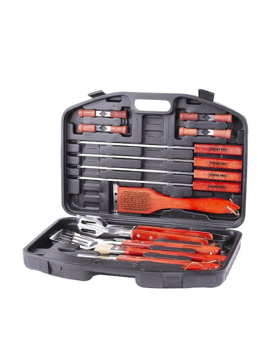 18-piece Barbecue Utensil Set In Plastic Carrying Case