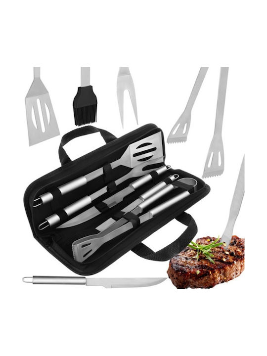 Set 5 Grill Utensils Premium Stainless Steel Grill Accessories Includes Tongs Spatula Fork Knife Brush Durable Carrying Bag Handles Dimensions 38.5 X 11.5 X 5 Cm Black Set 5 Grill Utensils Premium Stainless Steel Grill Accessories Includes Tongs Spatula Fork Knife Brush Durable Carrying Bag Handles Dimensions 38.5 X 11.5 X 5 Cm Black