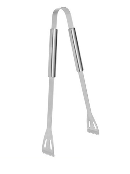 Set Ustensile Grătar 3 Piese Zola Pensetă Spatulă Perie Oțel Inoxidabil Husă Transport Argintiu Negru