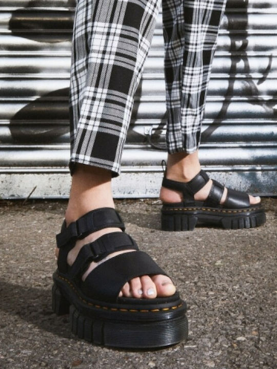 Dr Martens Ricki Nappa Lux Leather Sandals Black