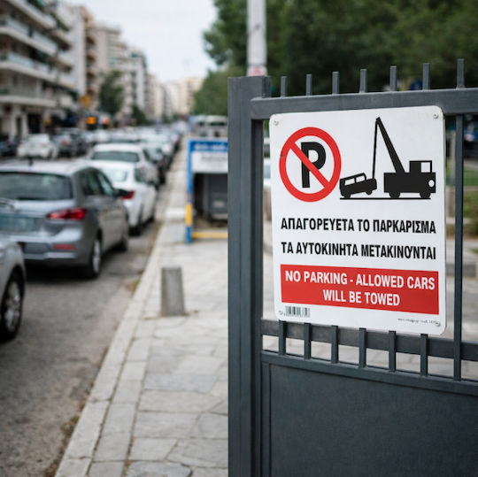 Απαγορευεται Παρκαρισμα Αυτοκινητα Μετακινουνται Πινακιδα Αλουμινιου 21x32 Ινfosign 21756
