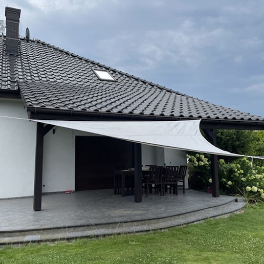 Dreieck Sonnensegel Grau 4m 120g/m²