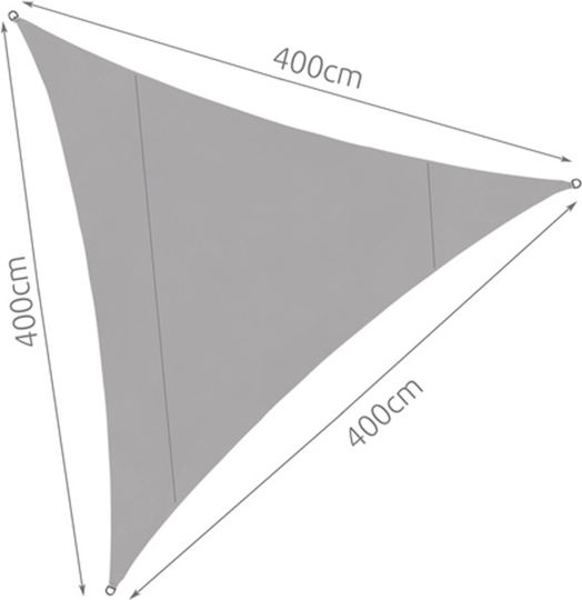 Dreieck Sonnensegel Grau 4m 120g/m²