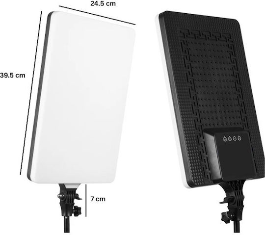 Panou LED Paralelogram Cu Lumină Roșie 39x24cm