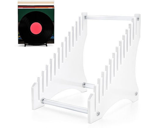 Suport De Afișare Pentru Depozitare Vinil Capacitate 12 Sloturi Material Acrilic Dimensiuni 16 X 21 X 22 Cm Transparent