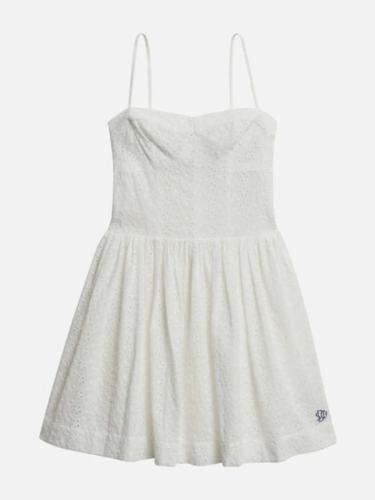Summer Mini Slip Dress White