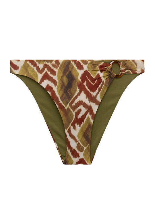 Bikini Slip Khaki Ethnic 90-92774-351