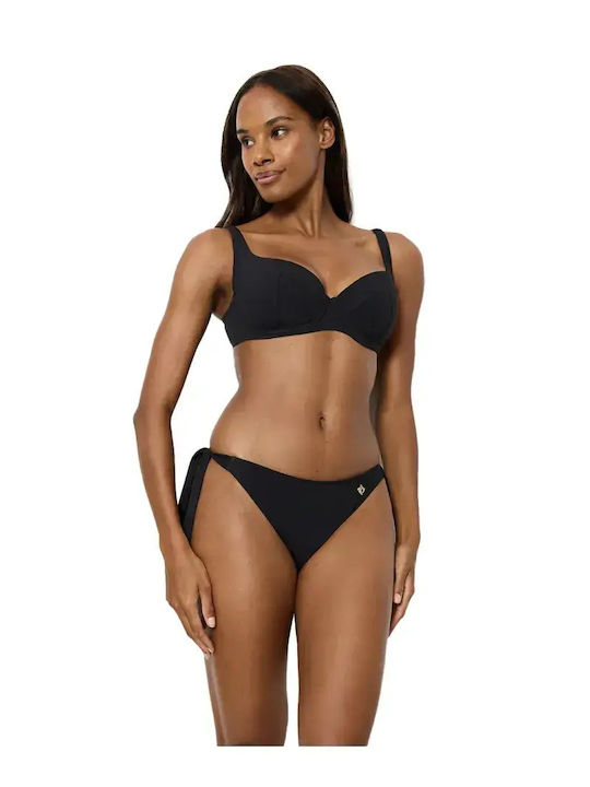Padded Bikini Bra Summer Twist with Adjustable Straps Black