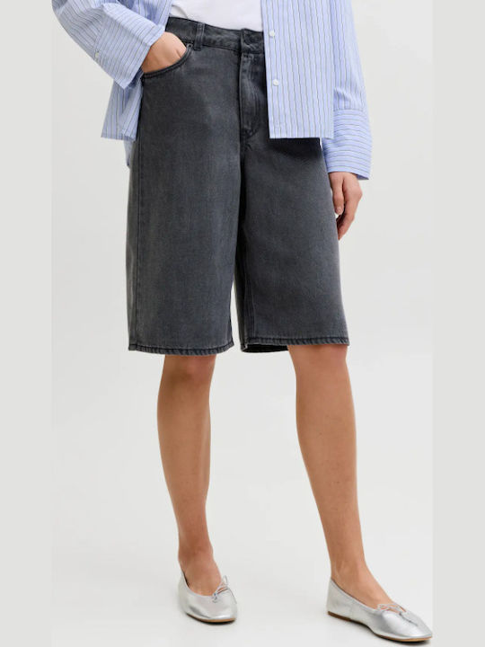 Jack & Jones Women's Gray Jean Bermuda