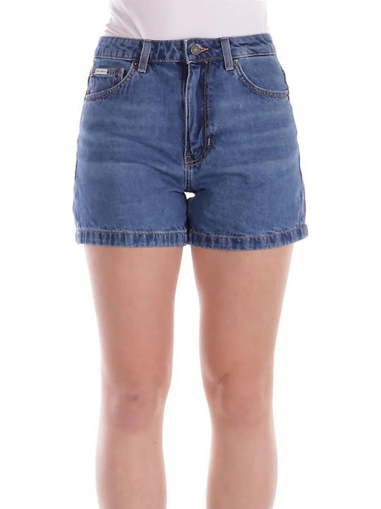 Femei Talie înaltă Pantaloni scurți Denim Blue