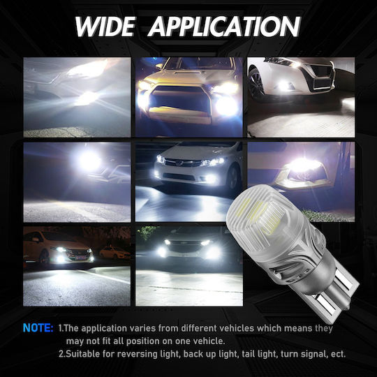 NovSight Крушки за автомобил T10 / DRL / W5W Canbus LED Оранжеви 12V 5W 2бр