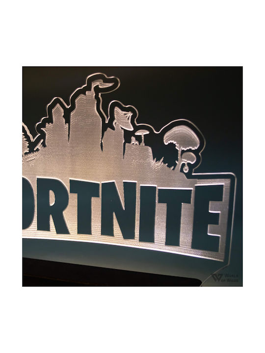 World of Wood Led Kids Decorative Lamp Fortnite Multicolor 18x15cm