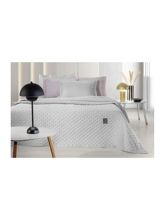 Guy Laroche Arden Tagesdecken Set Halbdoppel Microfiber Rauch 180x240cm 2Stücke