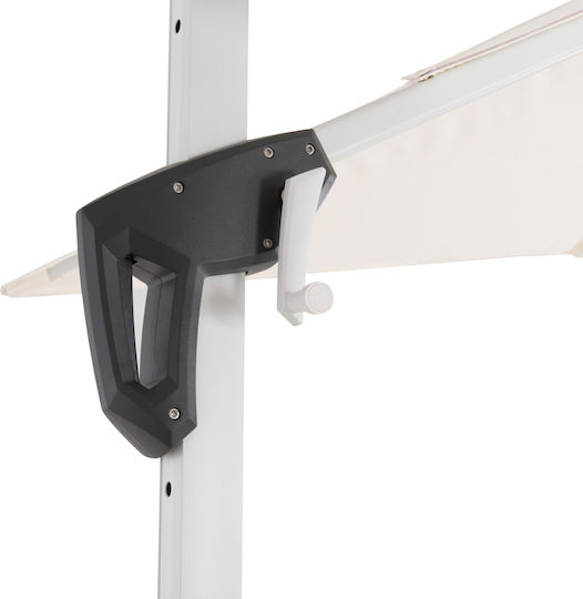 Umbrelă Profesională Suspendată Rotundă Din Aluminiu Javante Albă Φ2.7m