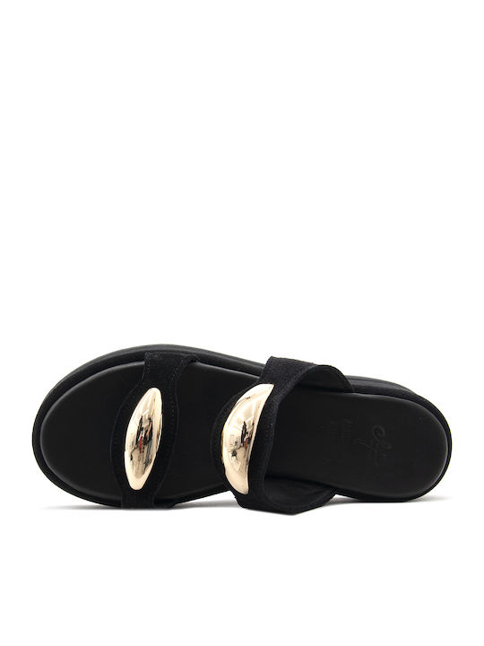 Γυναικεία Σανδάλια Flatforms Μαύρα