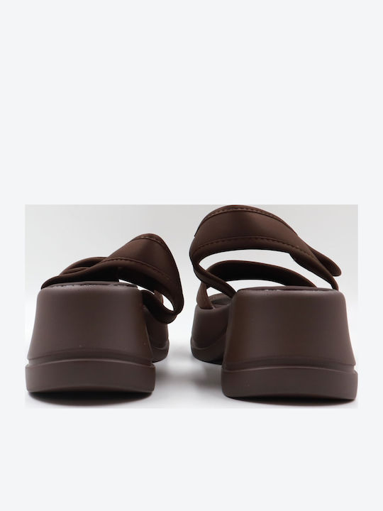 Γυναικεία Σανδάλια Flatforms Καφέ