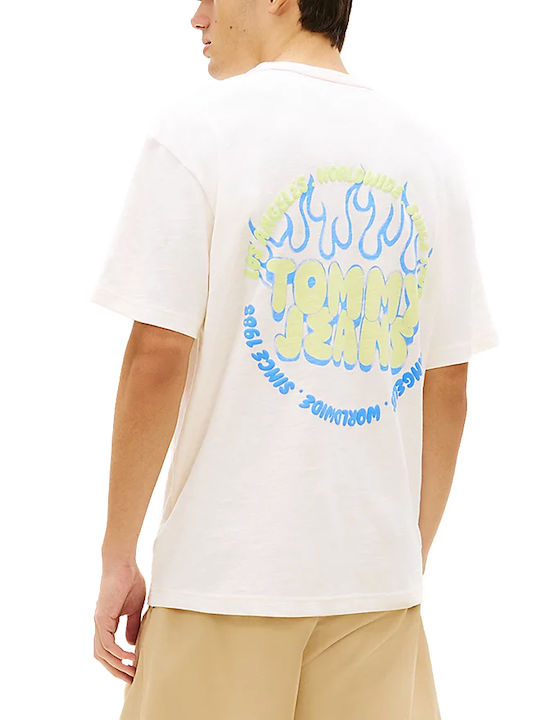 Tommy Hilfiger T-Shirt Ekru- Gelbe- Blaue Herrenblusen