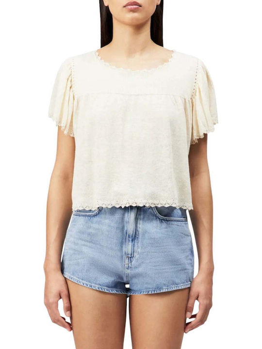 Women's Beige Crop Top