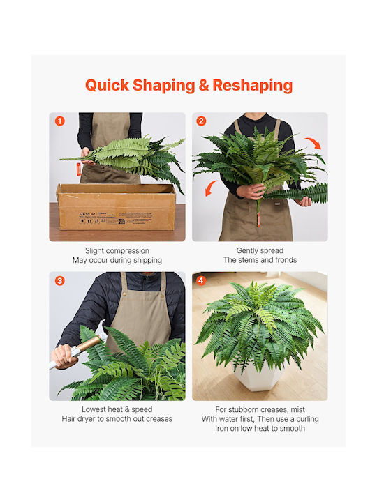 Vevor Artificial Fern 1270mm 96 Branches Large Decorative Indoor Outdoor Plant