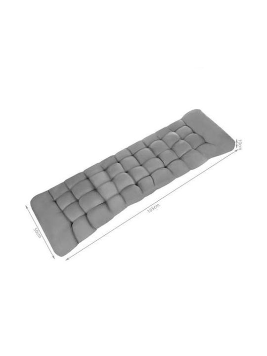 Bench Cushion for Garden with Backrest Gray 50x165cm