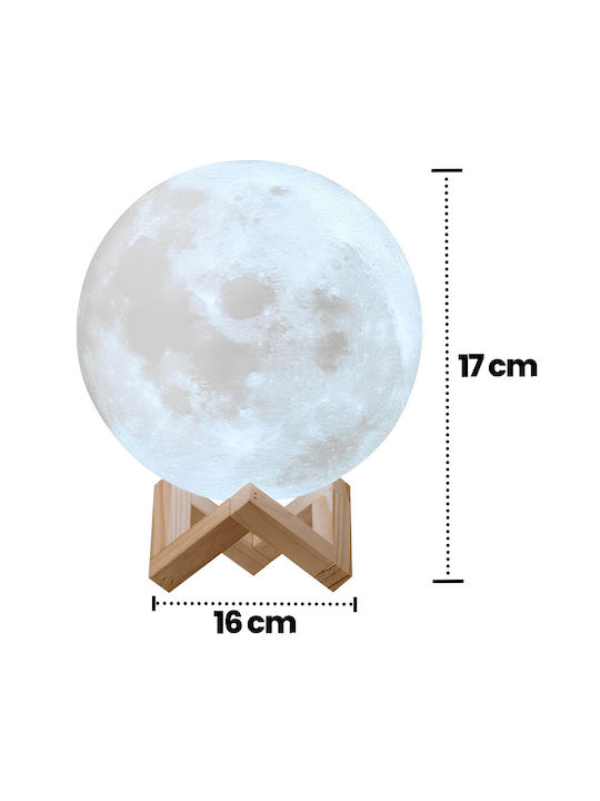 Techkidz Children's Nightlight Moon Trip Model White Blue