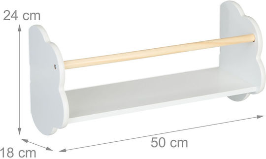 Παιδικό Ράφι Τοίχου Λευκό 50x18x24εκ.