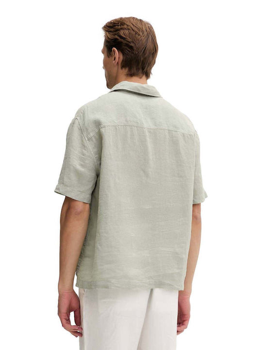 Short Sleeve Linen Shirt Mint