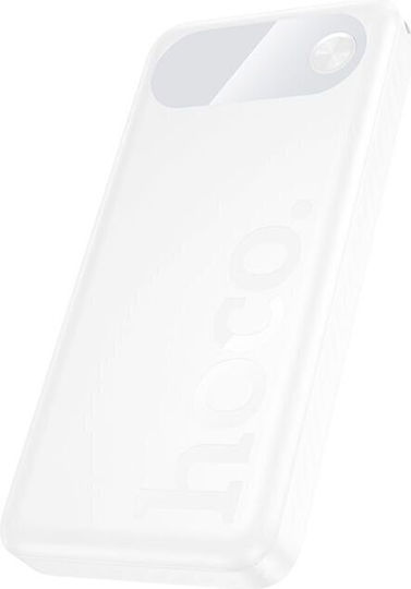 Hoco J154 Външна батерия 10000mAh с 2 USB-A порта и USB-C порт с Power Delivery / Quick Charge Бяла