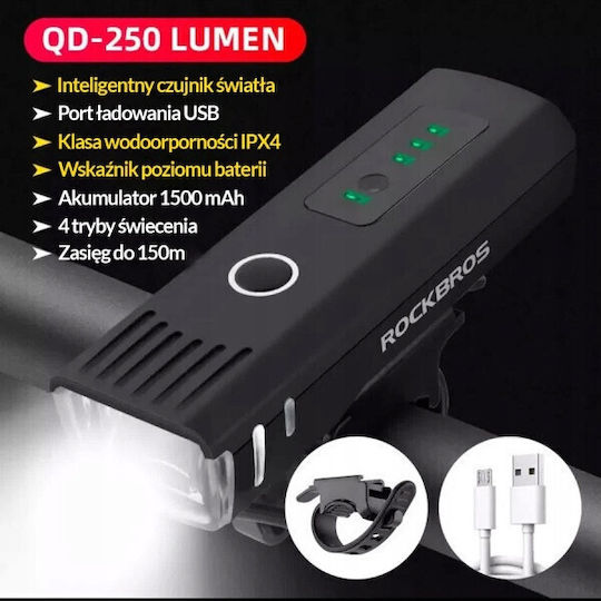 Rockbros RB.LIGHT022 Lumină Față Reîncărcabilă Bicicletă