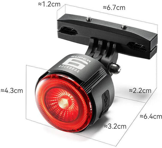 Rockbros RB.LIGHT032 Οπίσθιο Φως Ποδηλάτου