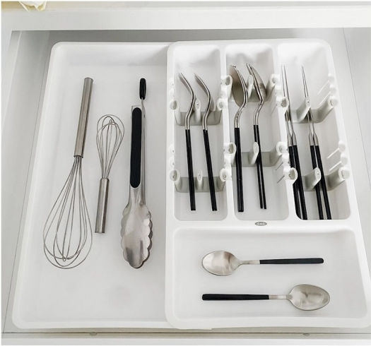 Tăvi Pentru Tacâmuri De Sertar Din Plastic 24x41x38cm Albă