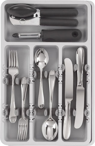 Tăvi Pentru Tacâmuri De Sertar Din Plastic 24x41x38cm Albă