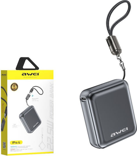 Awei PA-5 Power Bank 10000mAh 22.5W Γκρι