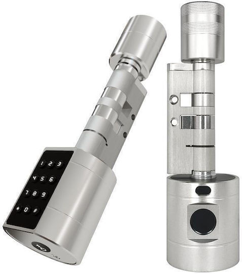 Ambianzza Inox Elektronische Schlösser mit Bluetooth- und Wi-Fi-Verbindung in Silber