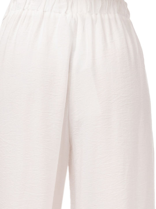 Women's Fabric Trousers White