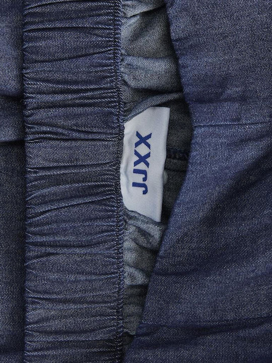 Women's Fabric Trousers in Regular Fit Dark Blue Denim