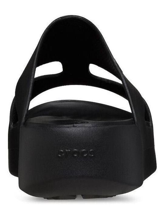 Flip Flops In Sandal Style With Platform In Black Colour