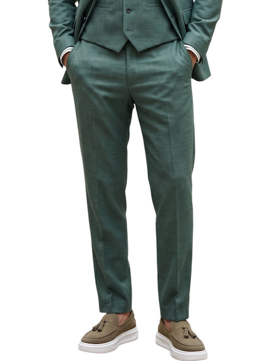Men's Suit with Vest Green