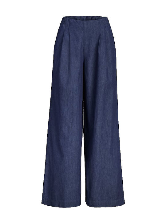 High Rise Women's Jean Pants in Wide Leg Style
