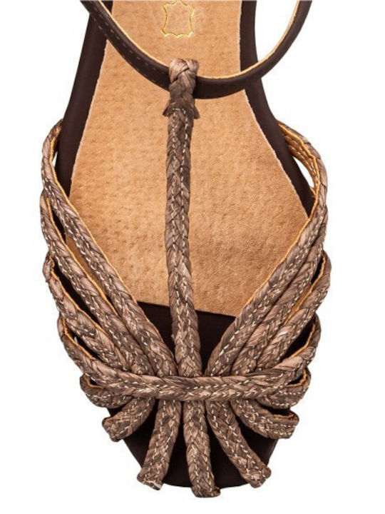 Γυναικείες Μπαλαρίνες Slingback σε Καφέ Χρώμα