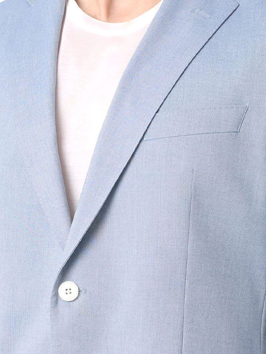 Men’s Suit Jacket with Regular Fit Light Blue