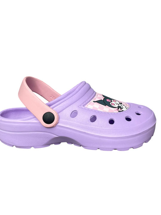 Hello Kitty Kids Beach Shoes Purple Clogs PA-07174-30-91