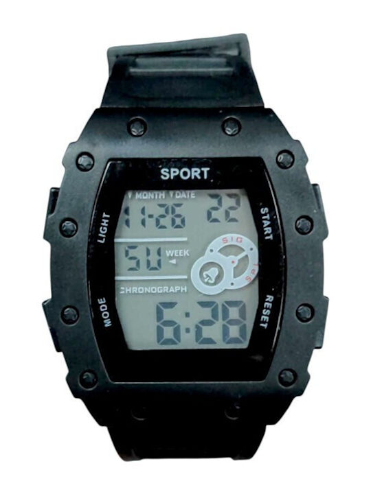 Digital Men's Watch 40mm Battery with Black Ceramic Bracelet