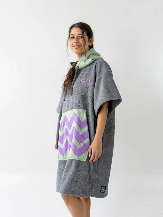 Aceplaymore Beach Poncho Gray