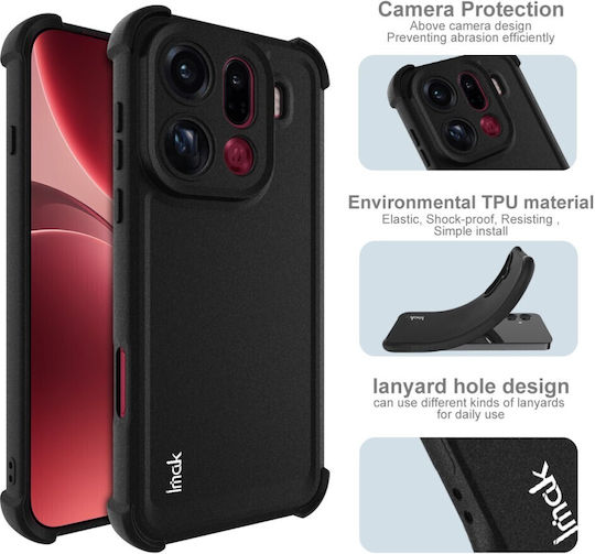 Imak Matte Silicone Black Back Cover (Oppo Find X9 Pro 5g)