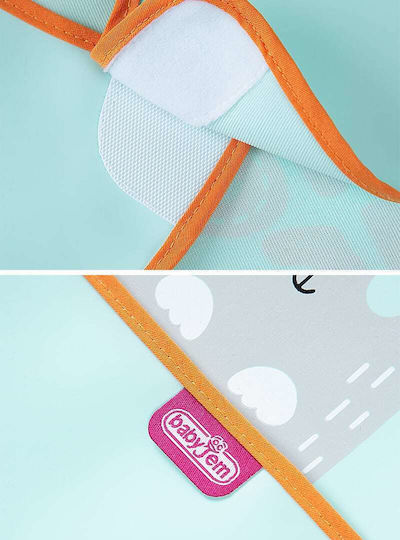 Baby Jem Waterproof Fabric Baby Bib with Pocket Mint
