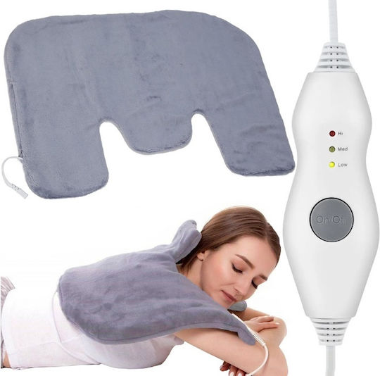Electric Back Heating Pad Gray 58x44cm