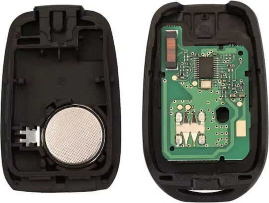 Husă Completă Pentru Cheie Auto Compatibilă Dacia Duster Logan Sandero Renault Symbol Trafic Vac102 Blade 3 Butoane 433mhz Pcf7961m 4a Cip Electronică Baterie