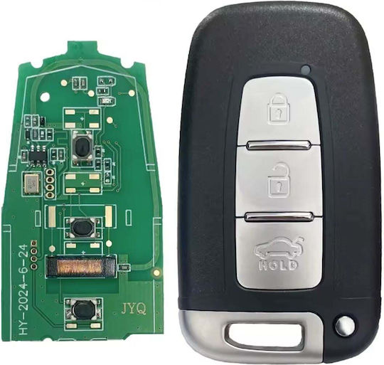 Telecomandă Completă Cheie Auto Techstar Compatibil Hyundai I20 I30 Sonata Elantra Ix35 3 Butoane 433 Mhz Fcc Sy5hmfna04 8325a-rbfna433-sy5rbfna433 Pcf7952l Id46 Lamă Hyn14